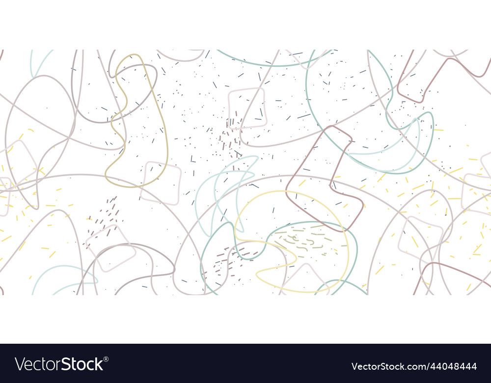 Chaotic simple seamless pattern textile one line vector image Chaotic simple seamless pattern textile one line