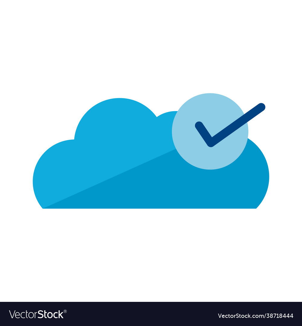 Cloud computing with check mark