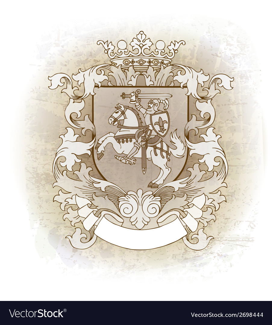 Coat of arms drawn by hand Royalty Free Vector Image