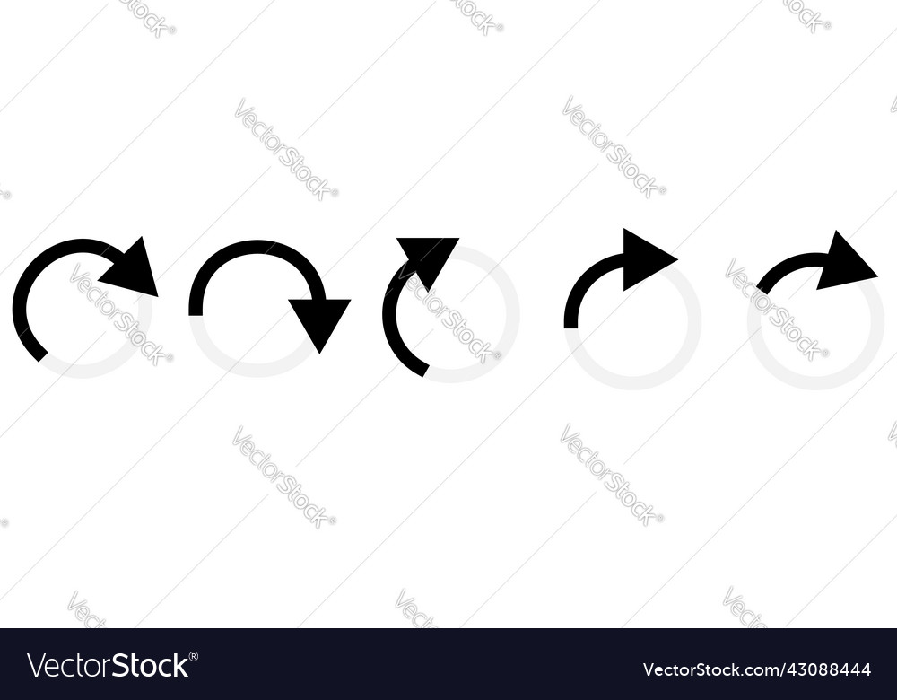 gebogene kreisbogenförmige Pfeilspitze Formelement vector image gebogene kreisbogenförmige Pfeilspitze Formelement