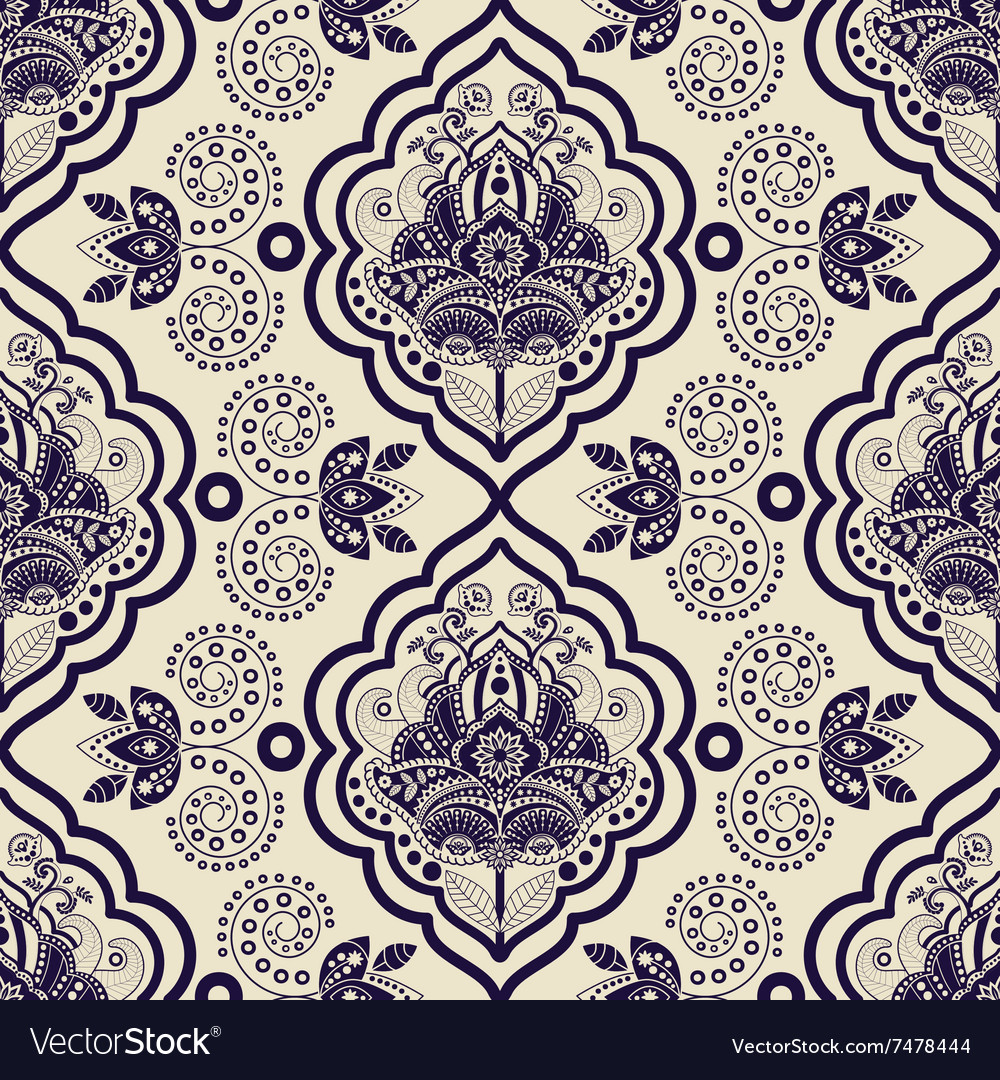 Damask seamless pattern