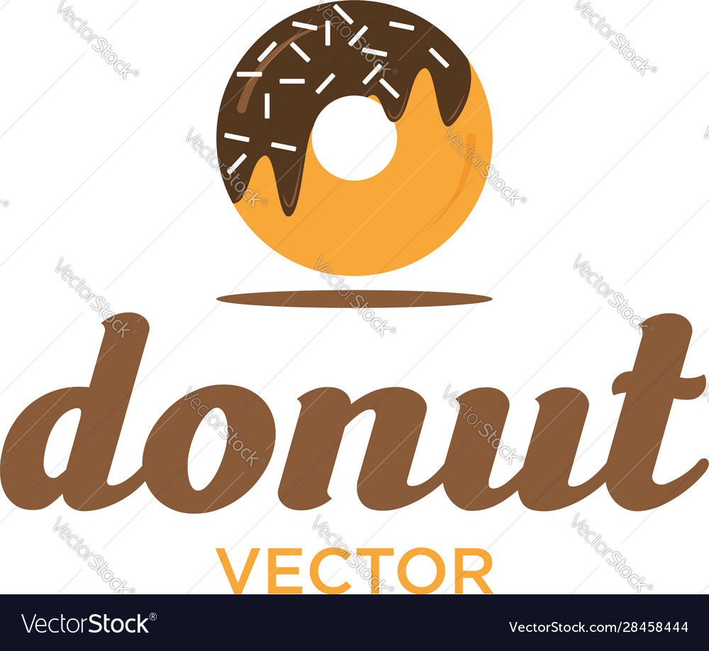 Donuts logo design logo template Royalty Free Vector Image