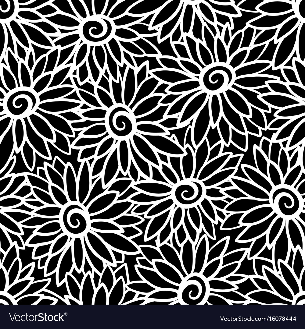 Floral background with stylized blooming