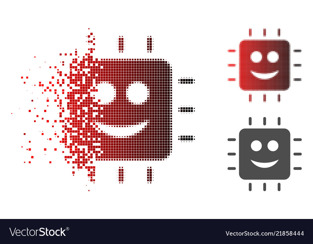 Fragmented Pixel CPU Icon