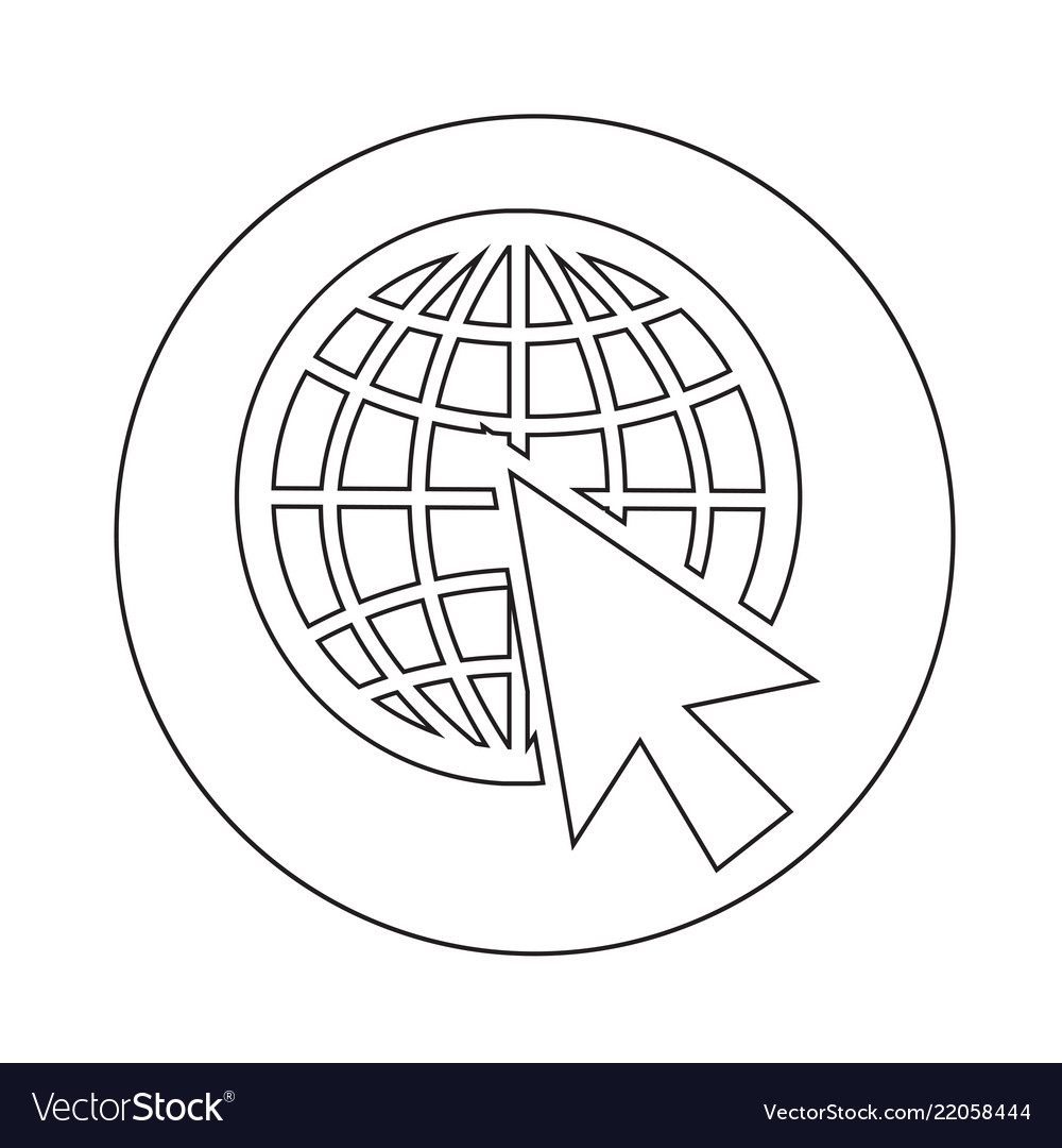 Go to web icon design vector image Go to web icon design