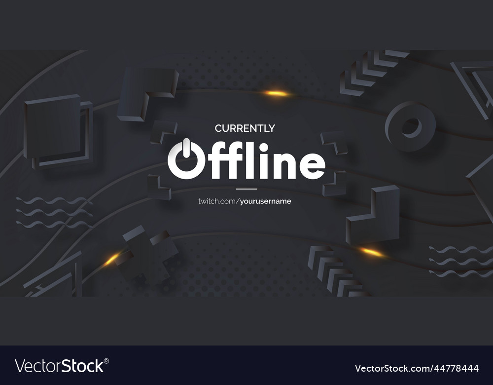 Modern currently offline banner template design Vector Image