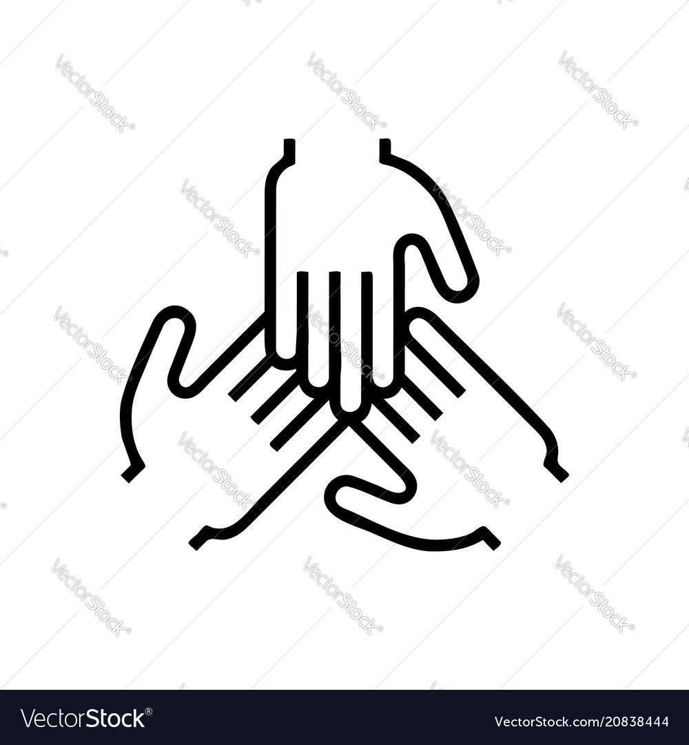 Partnership - line design single isolated icon Vector Image