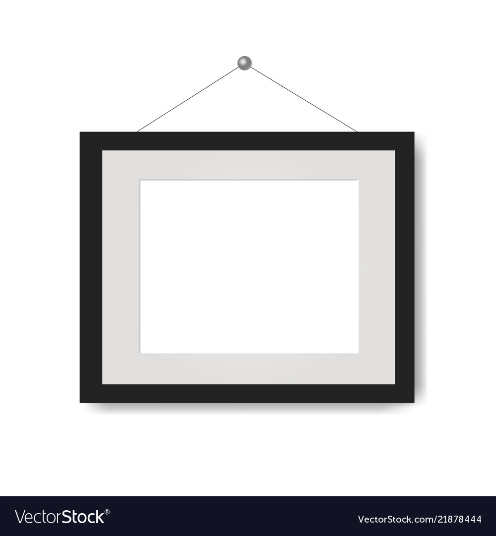 Picture frame with white background Royalty Free Vector