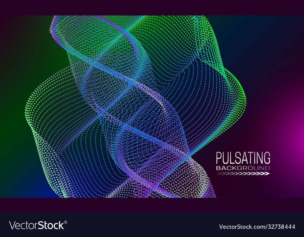 Pulsating futuristic background design vector image Pulsating futuristic background design