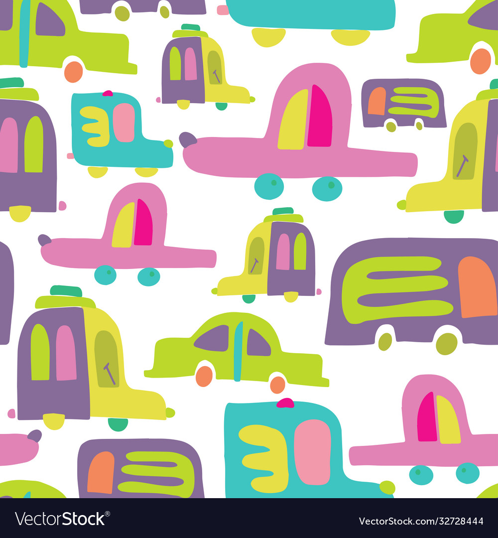 Seamless pattern different colorful toy