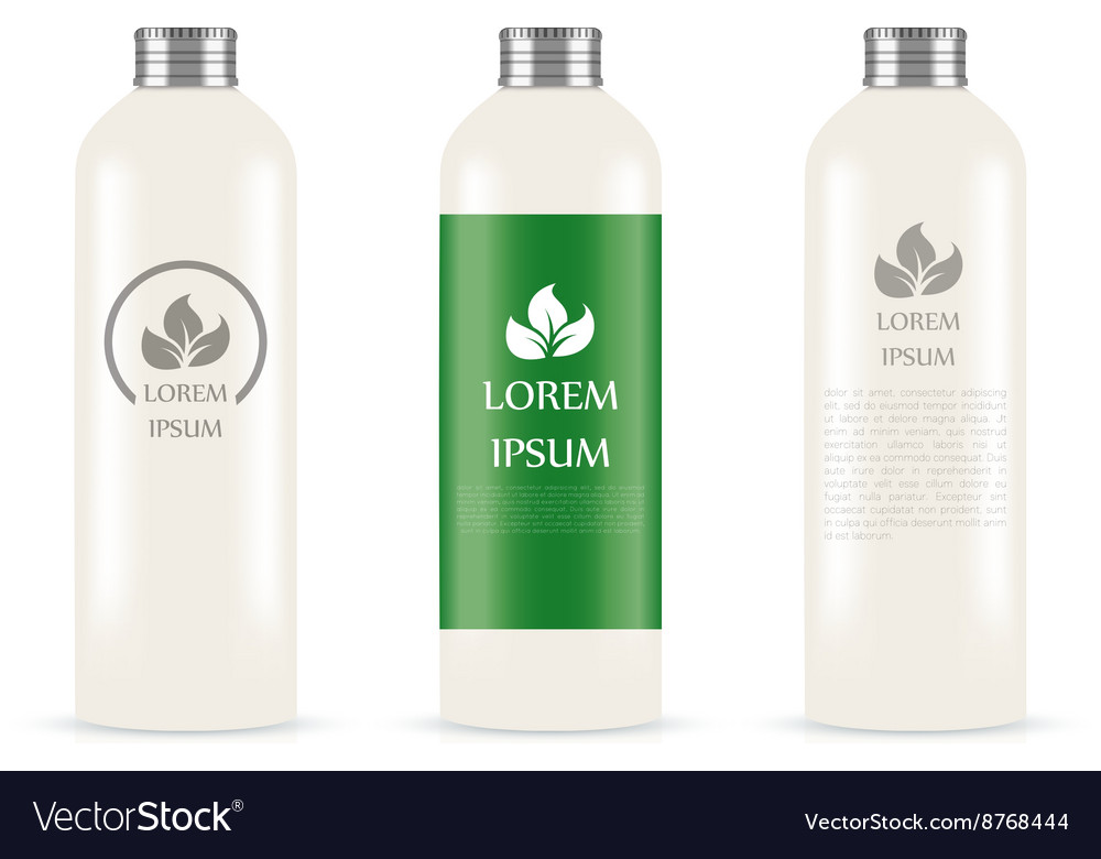 Set cosmetic bottles Royalty Free Vector Image