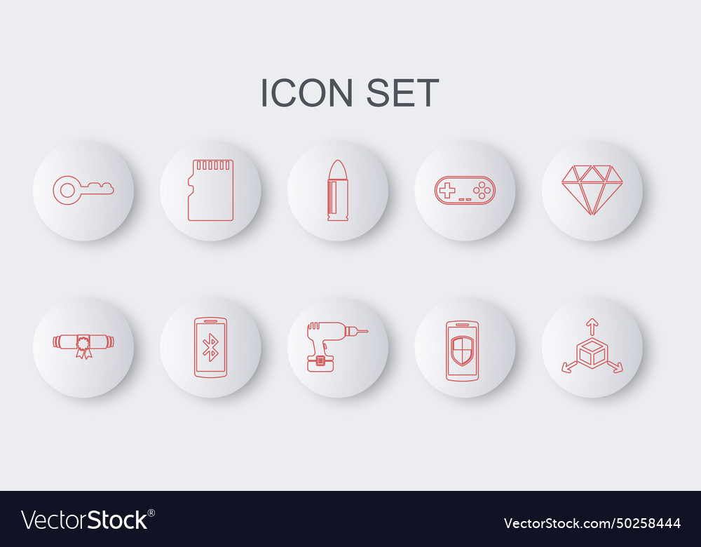 Set line isometric cube diploma rolled scroll Vector Image Set line isometric cube diploma rolled scroll