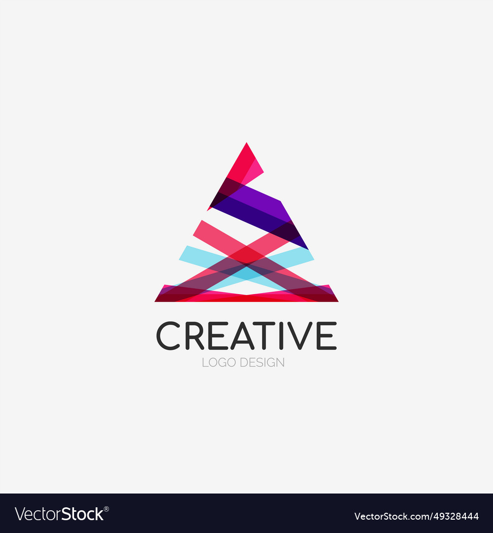 Triangle abstract logo business emblem icon Vector Image