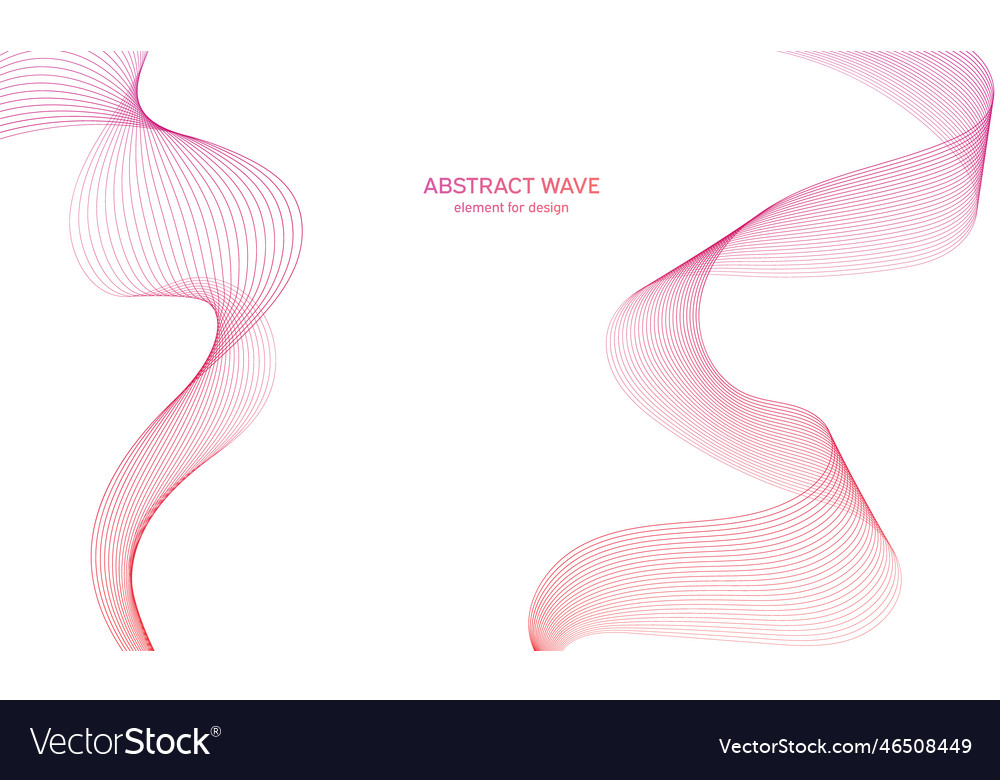 Abstract colorful wave element for design digital