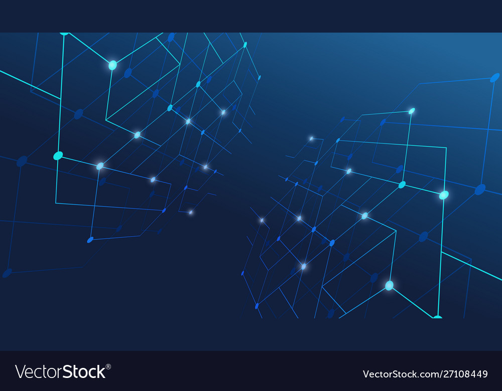 Abstract lines and dots connect background Vector Image Abstract lines and dots connect background