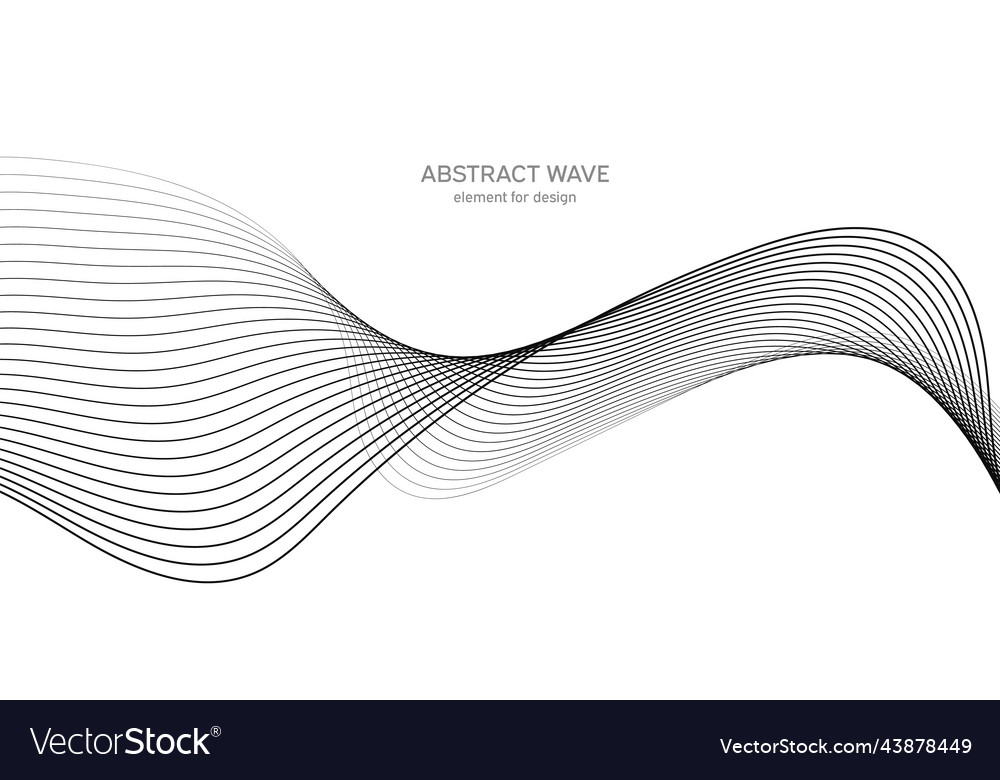 Abstract wave element for design digital