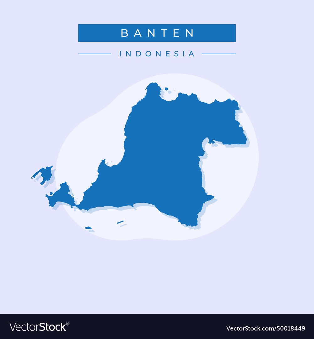 Banten map indonesia Royalty Free Vector Image