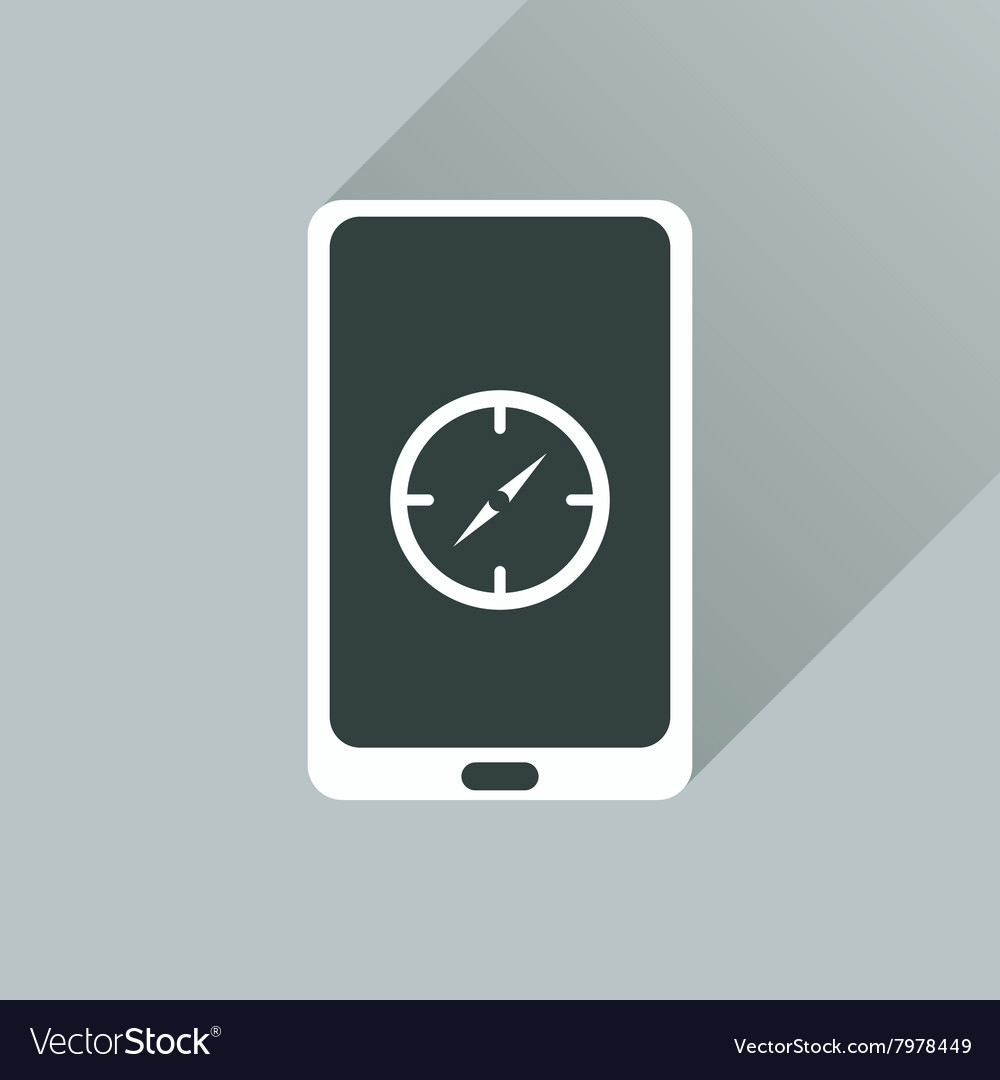 Flat web icon with long shadow mobile navigation