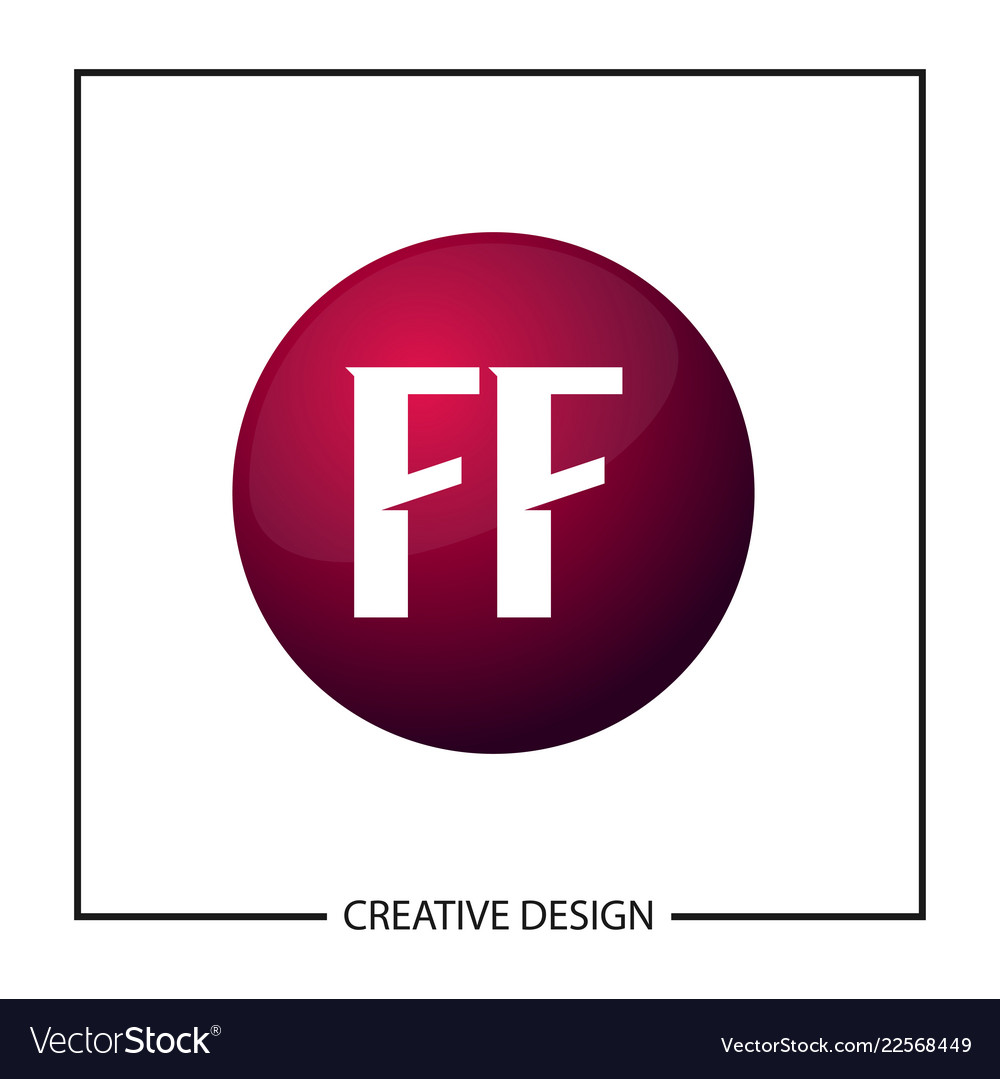 Initial letter logo ff template design