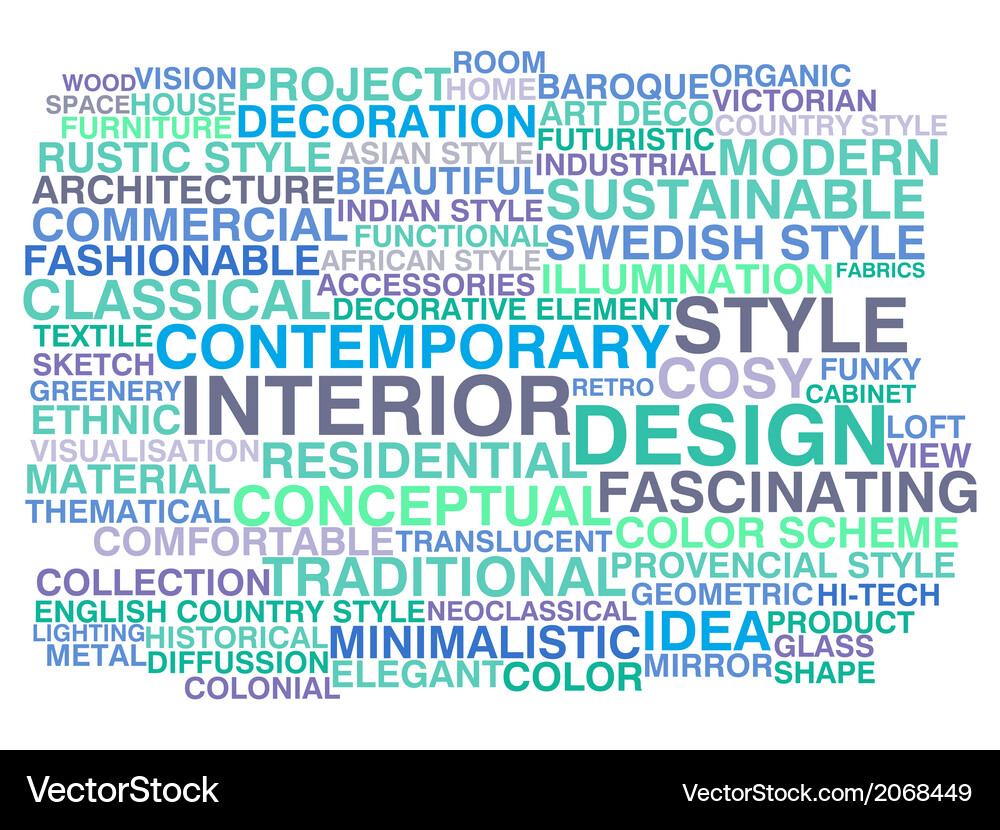 Interior design Royalty Free Vector Image - VectorStock