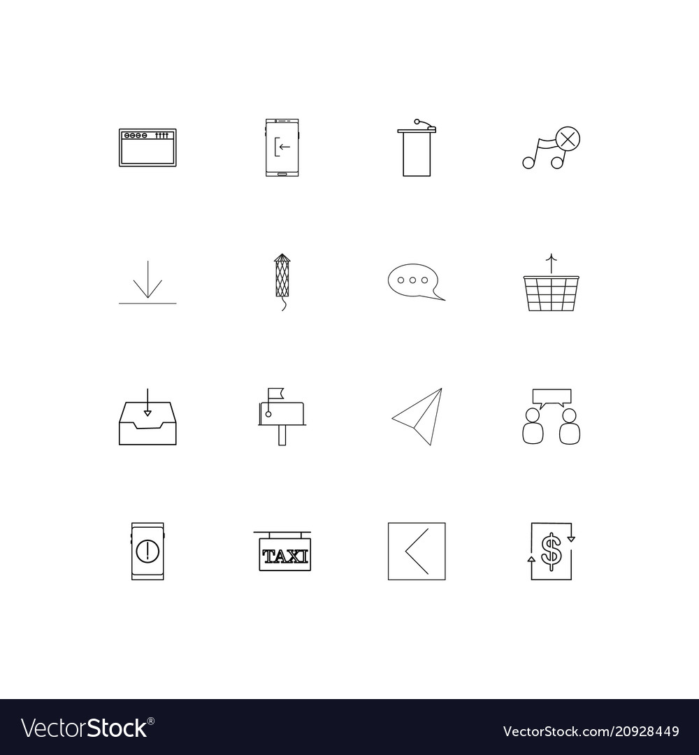 Internet of things linear thin icons set outlined Vector Image Internet of things linear thin icons set outlined