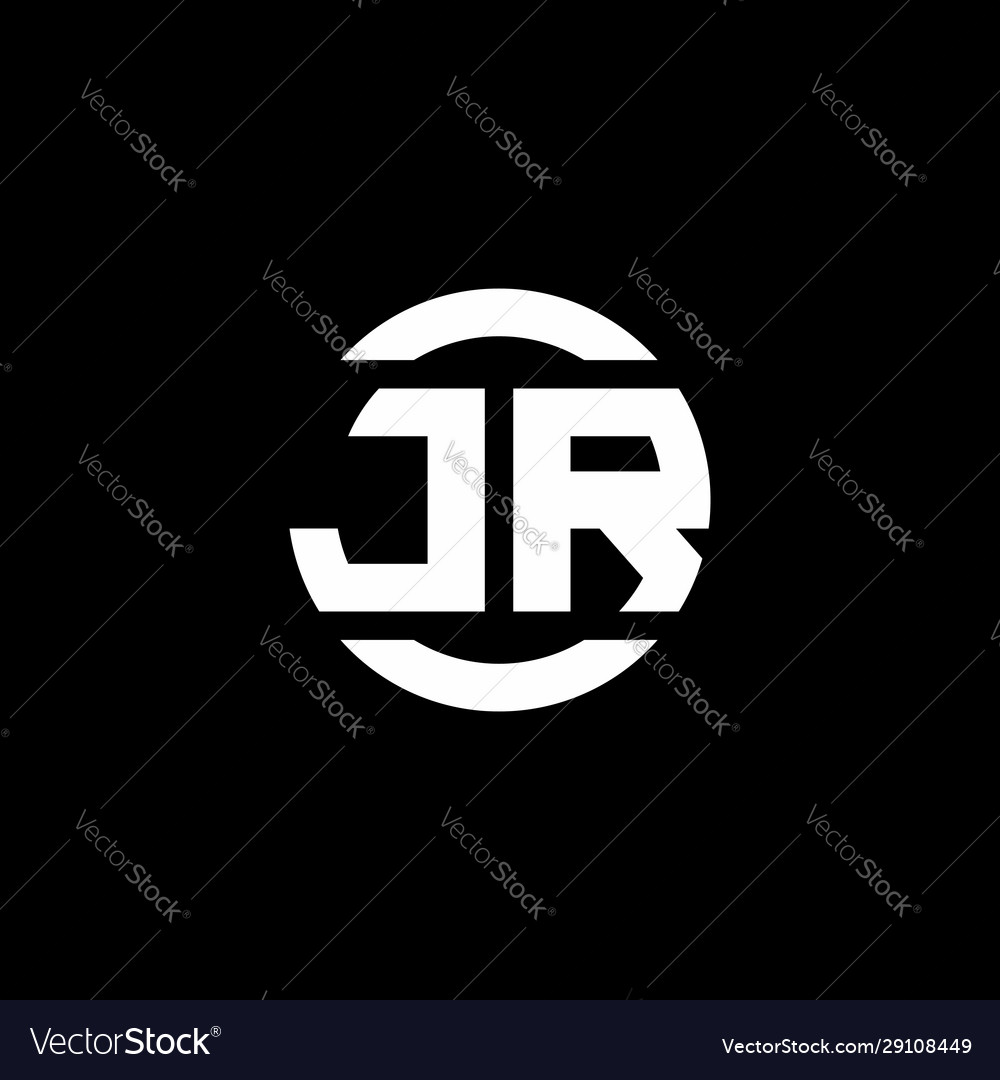 Jr logo monogram isolated on circle element Vector Image Jr logo monogram isolated on circle element