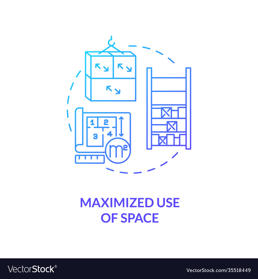 Maximised use space concept icon