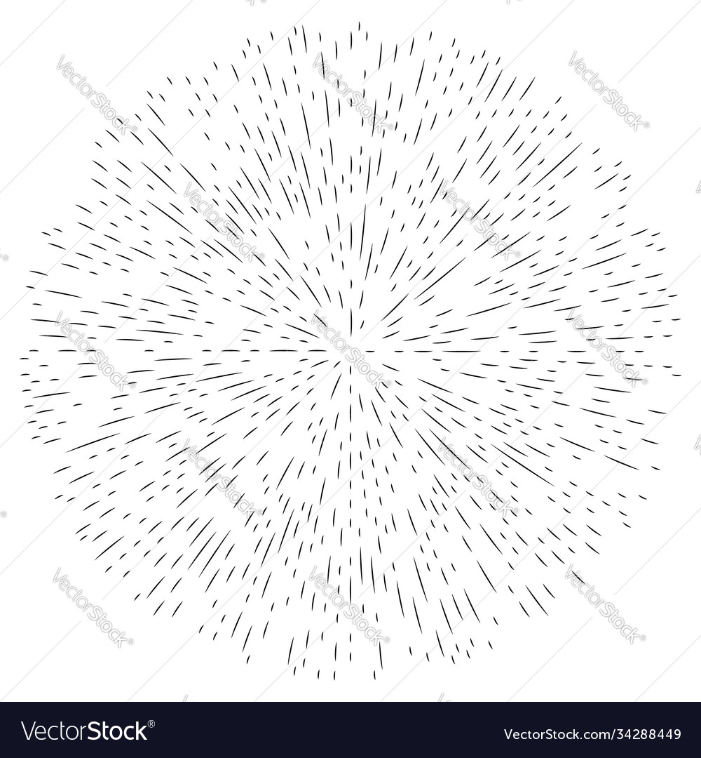 Radial radiating lines abstract burst element vector image Radial radiating lines abstract burst element