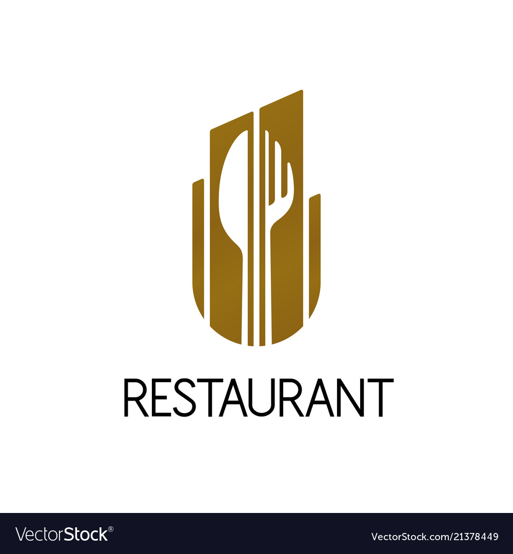 Restaurant logo design isolated Royalty Free Vector Image