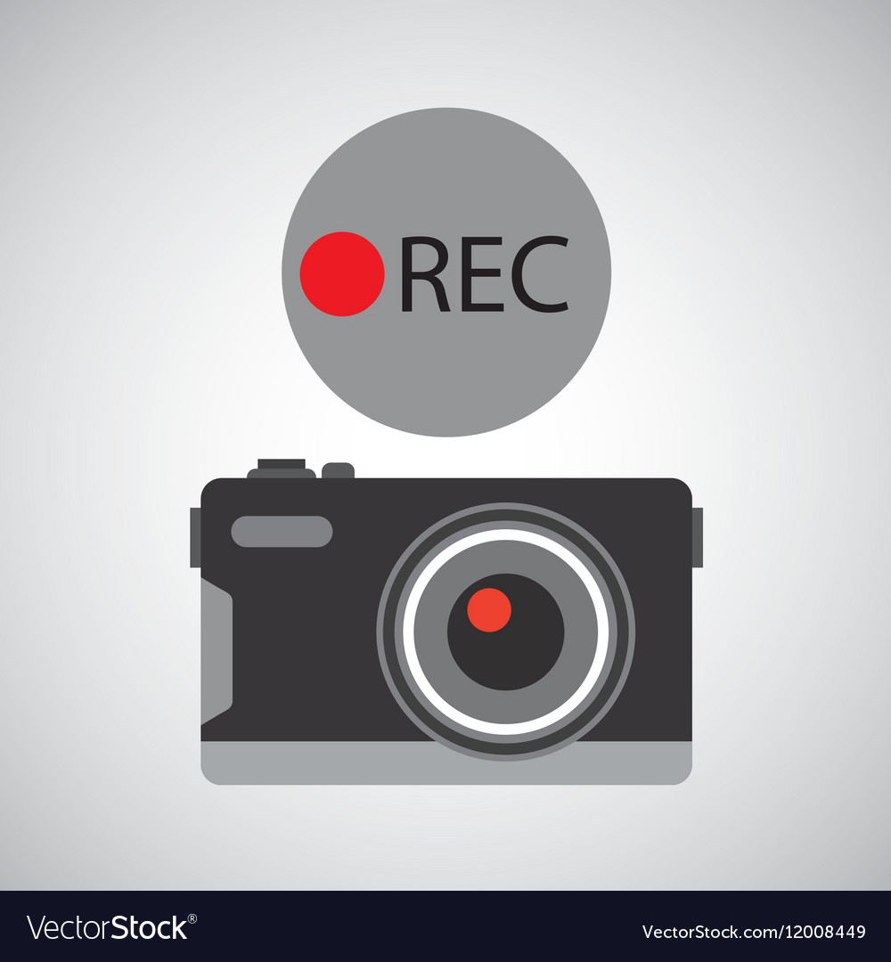 Retro camera photographic rec button