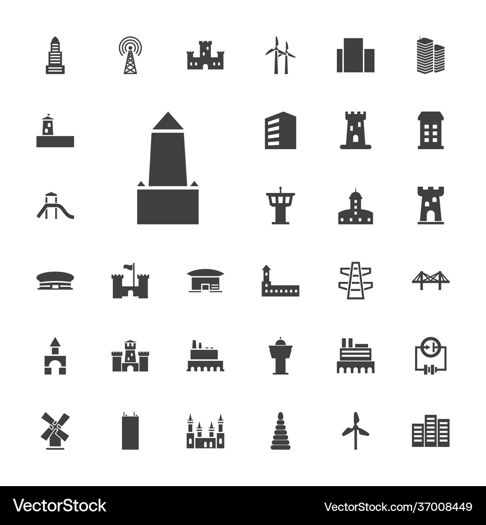 Tower icons Royalty Free Vector Image - VectorStock
