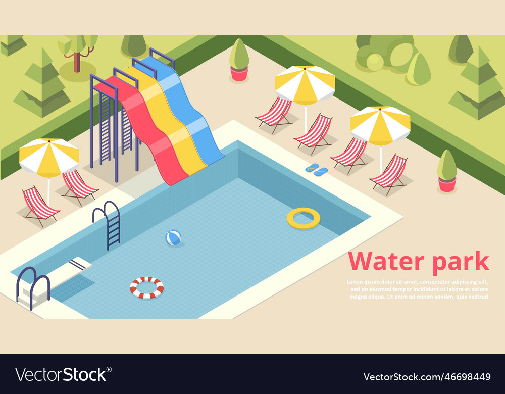 Water Park Concept Royalty Free Vector Image Vectorstock 1989