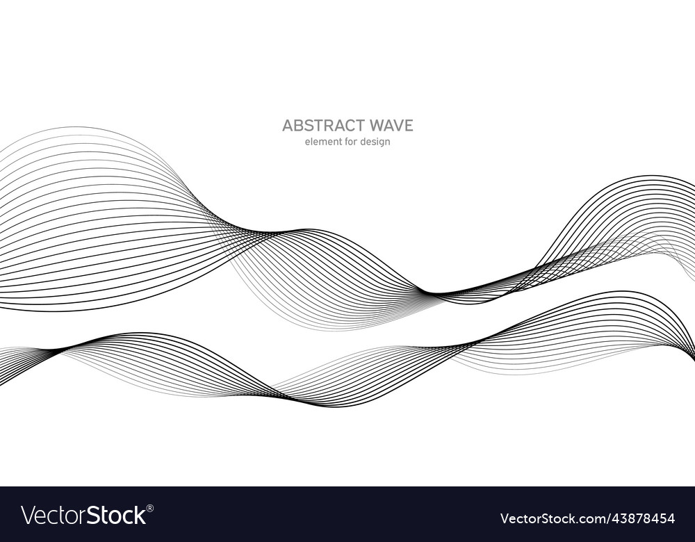 Abstract wave element for design digital