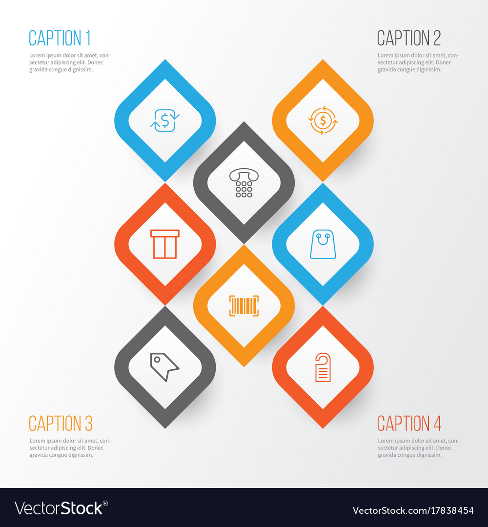 E-commerce icons set collection of recurring