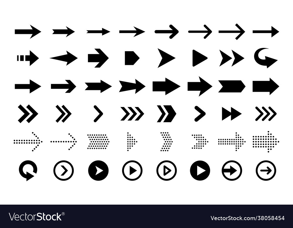 Flat Direction Pointers & Arrows Set