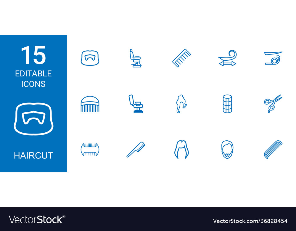 Haircut icons Royalty Free Vector Image - VectorStock