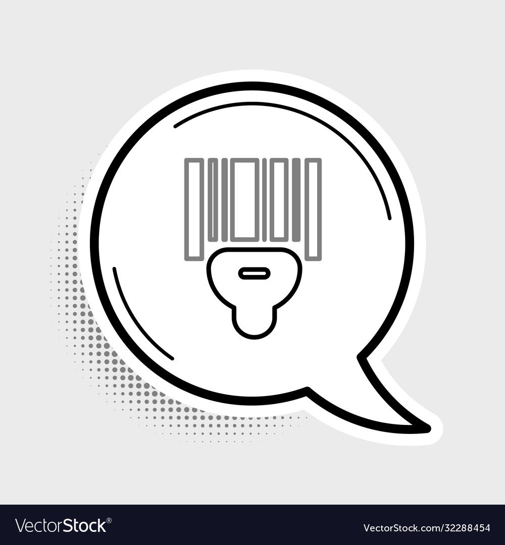 Line scanner scanning bar code icon isolated vector image Line scanner scanning bar code icon isolated