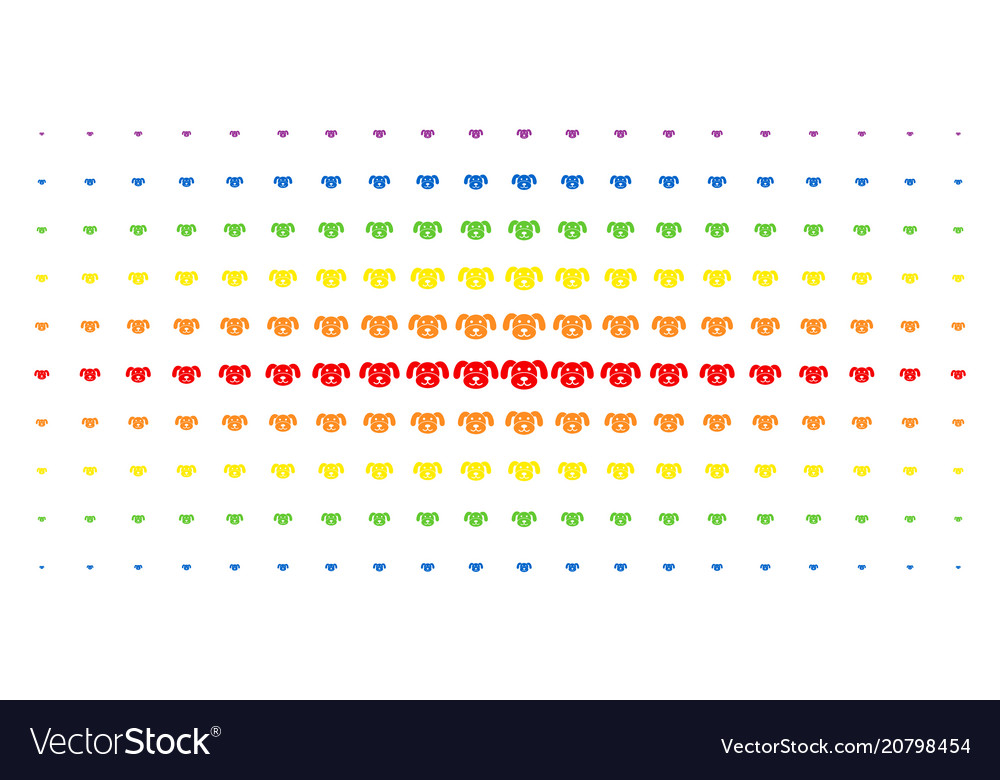 Puppy spectrum halftone pattern