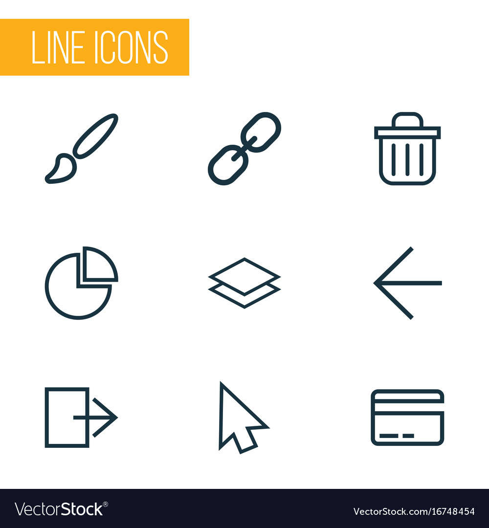 User outline icons set collection of log out