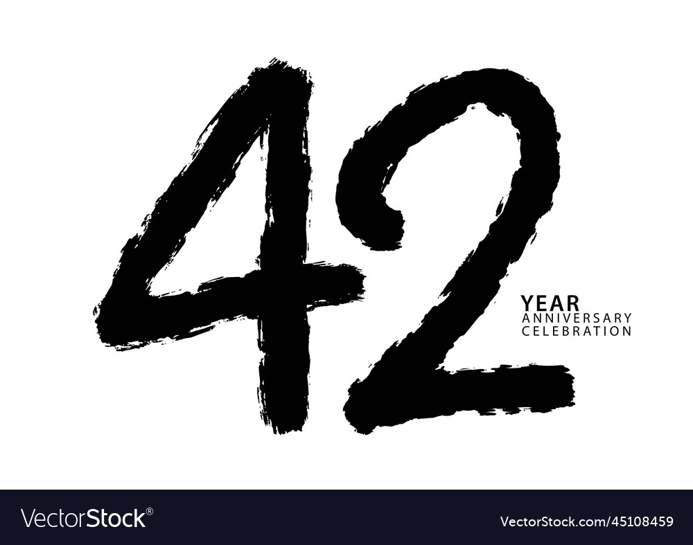 42 year anniversary celebration black color