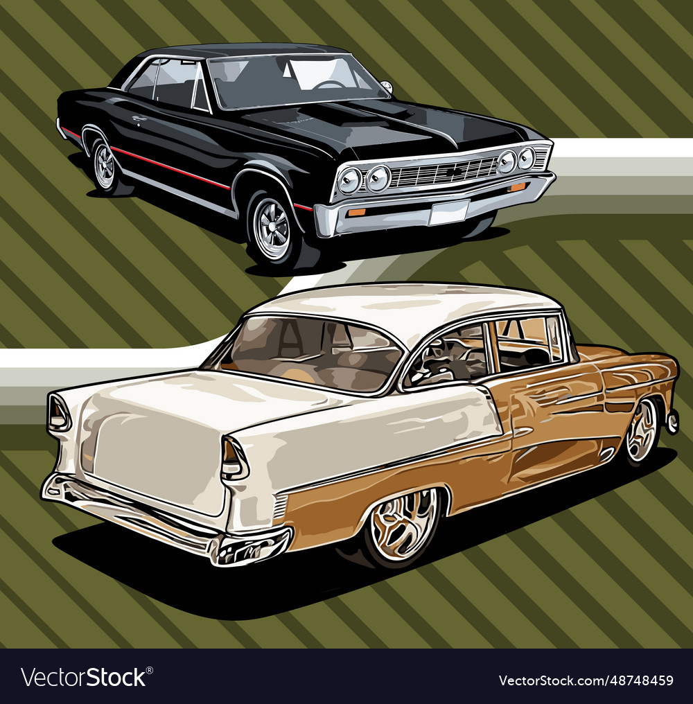 Classic car template for design needs Royalty Free Vector