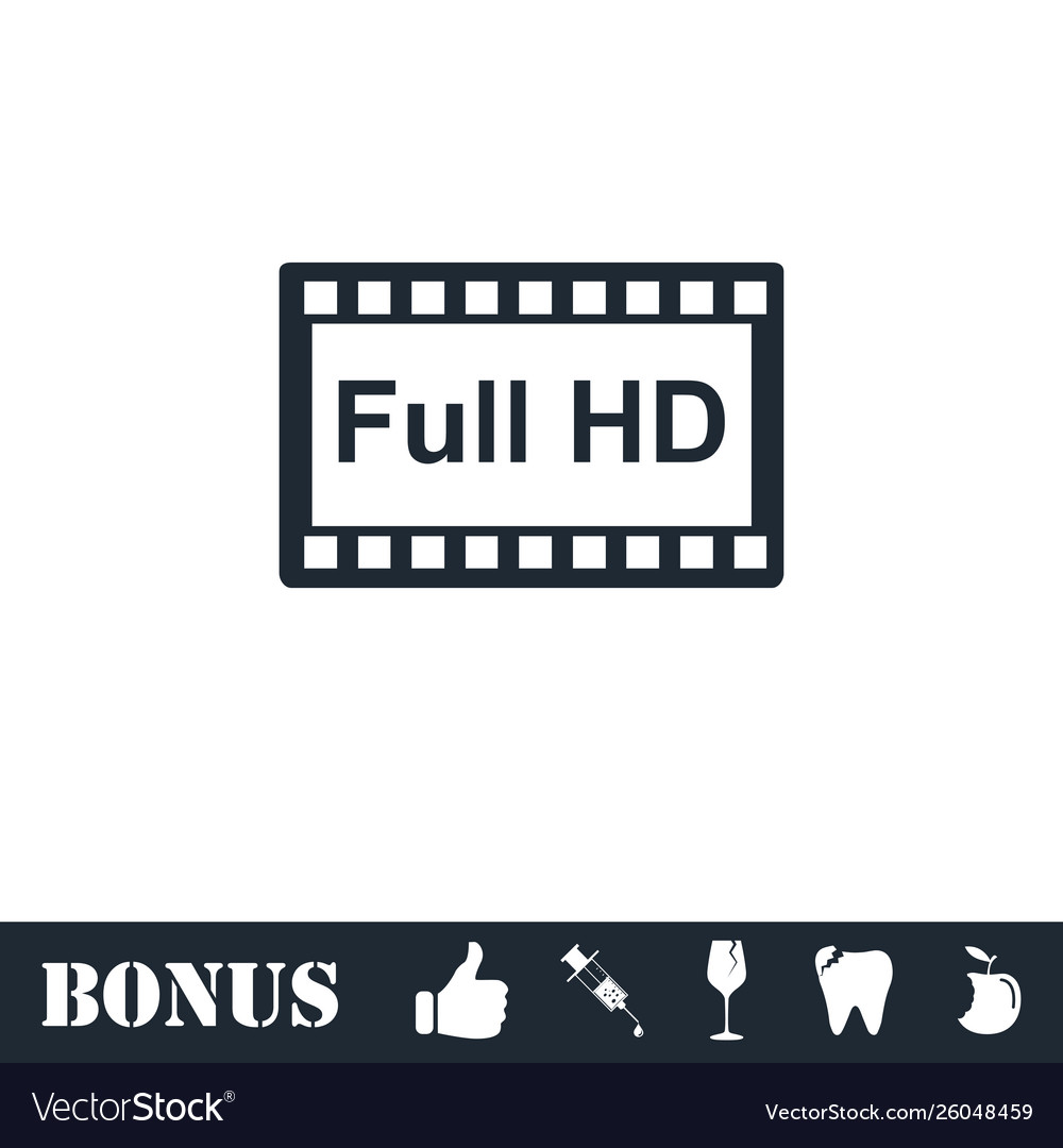 Full hd icon flat