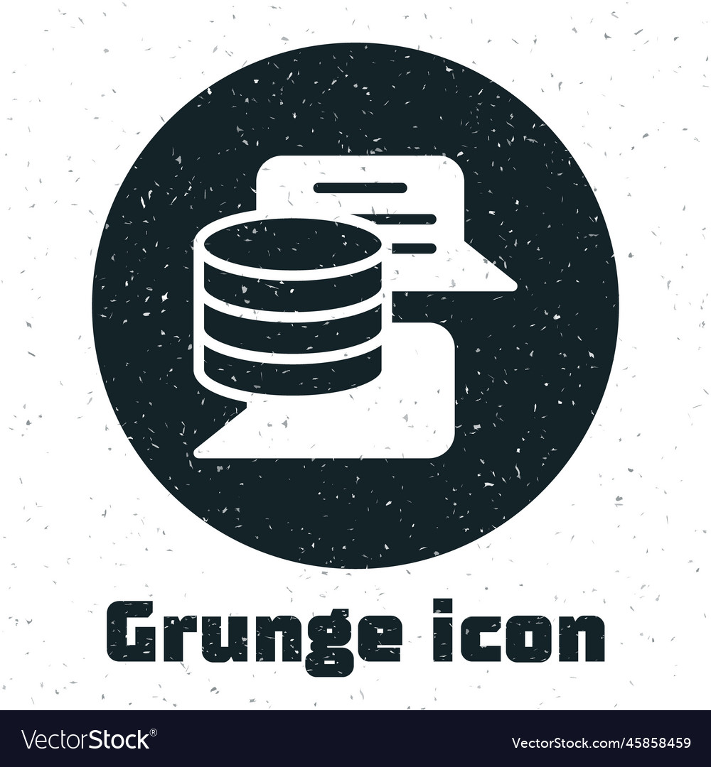 Grunge server data web hosting icon isolated Vector Image Grunge server data web hosting icon isolated
