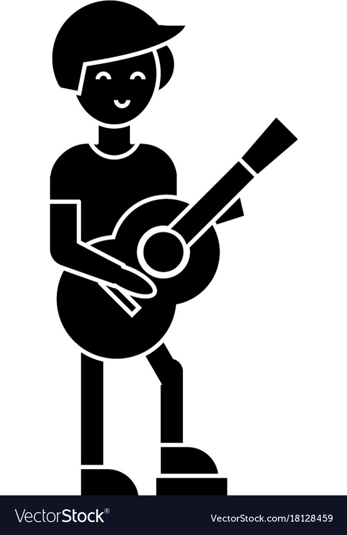 Guitar player flamenco icon