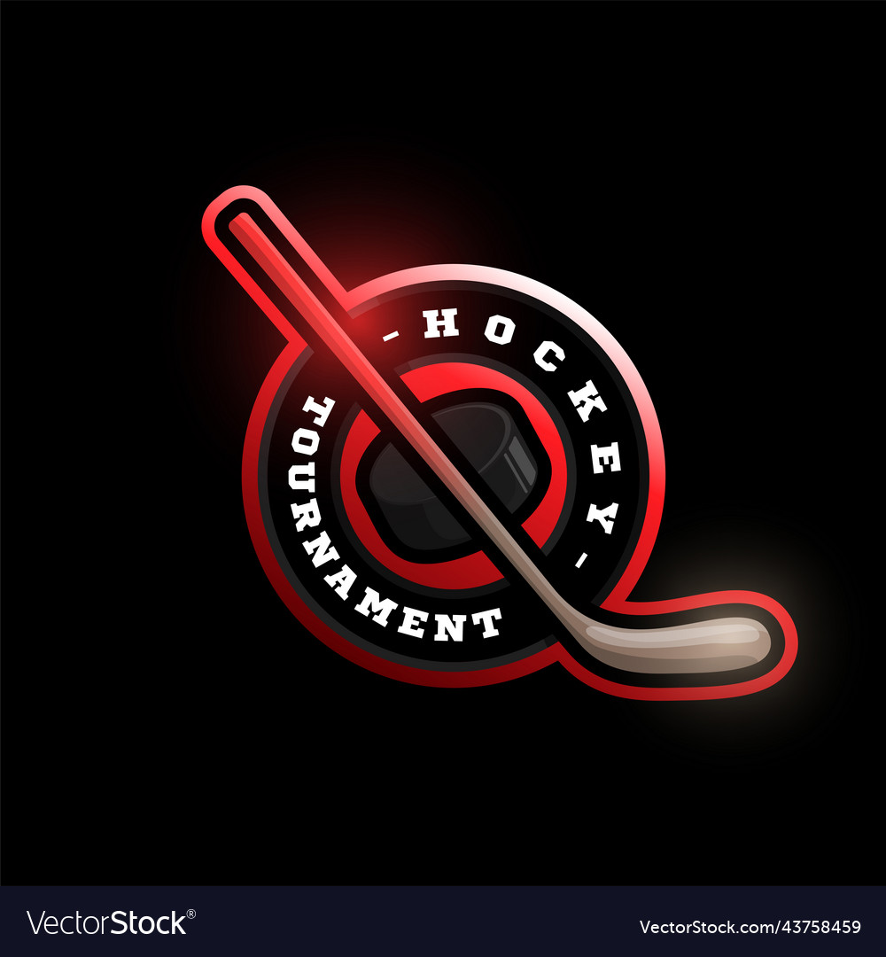 Hockey sport logo modern professional sport Vector Image Hockey sport logo modern professional sport