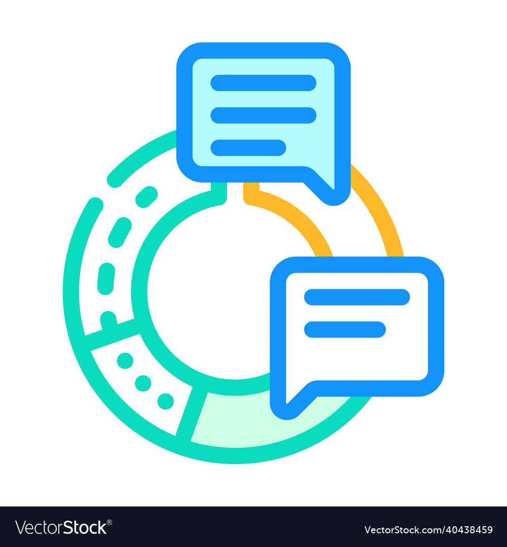 Information data science color icon vector image Information data science color icon