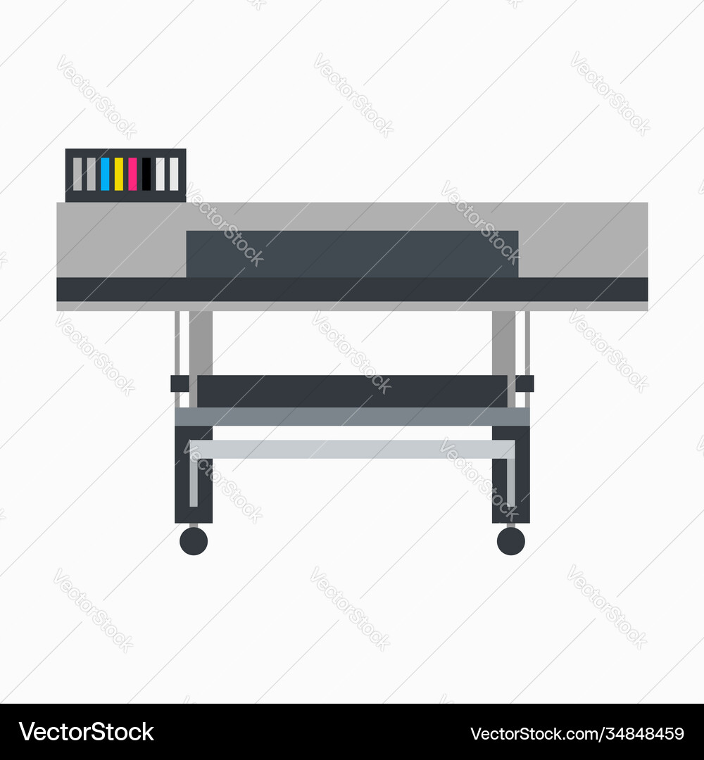 Led uv flatbed colored banner printer Royalty Free Vector