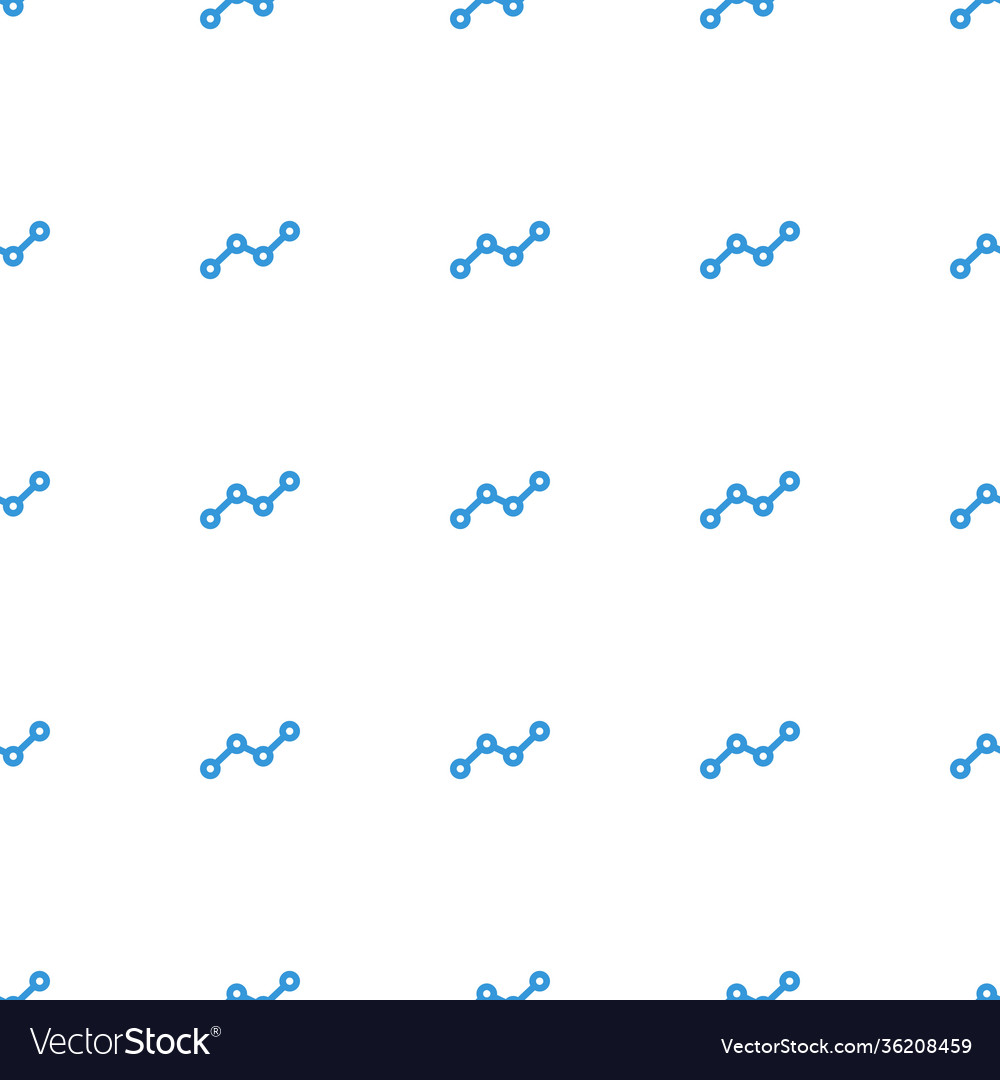 Line graph icon pattern seamless white background