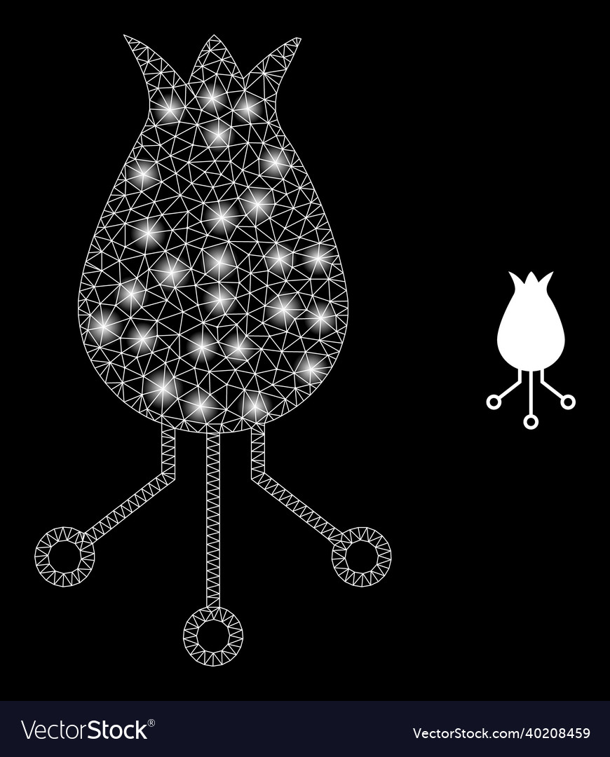 Mesh web alien egg circuit with light