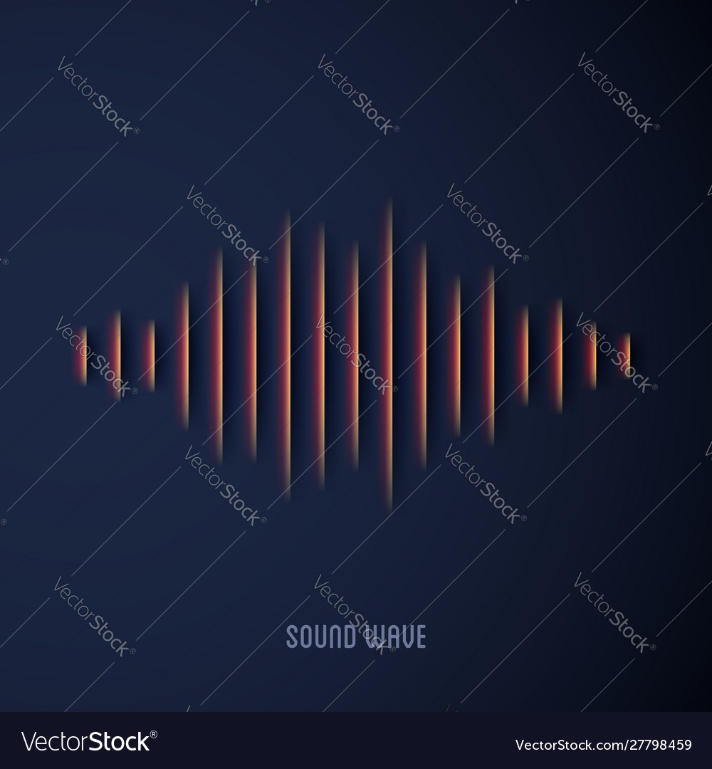 Paper sound waveform with shadow